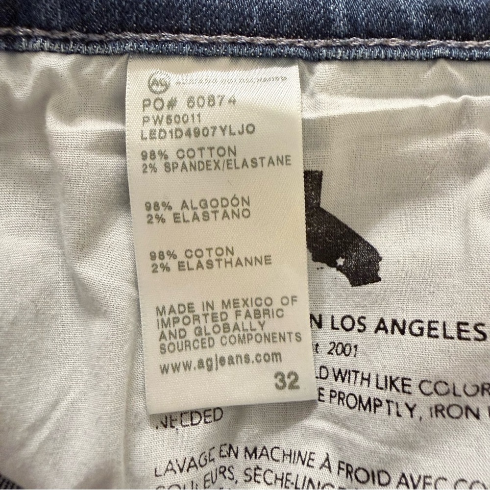 AG Saige Wide Leg Jeans in Dark Blue Wash - Women - Picture 10 of 12